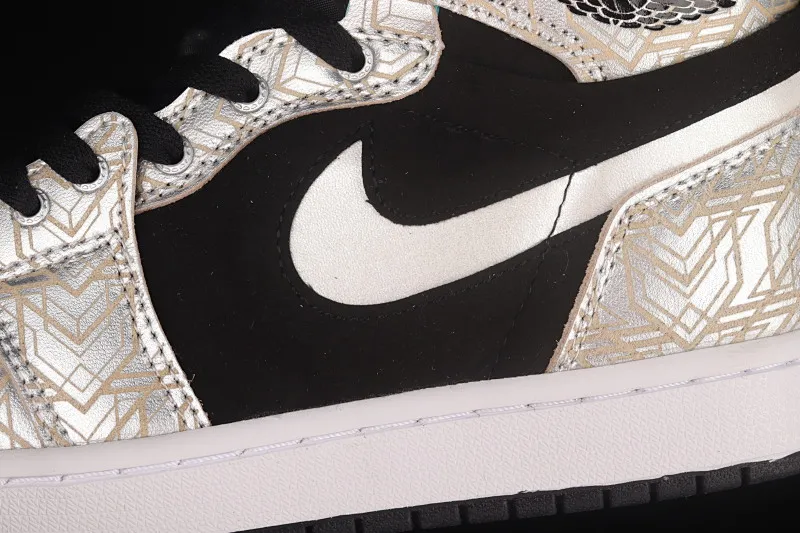 All Categories Air Jordan Jordan Series Basketball Shoes Air Jordan 1 High Air Jordan 1 Zoom CMFT AJ1 Joe 1 Black Gold White Swoosh Basketball Shoes DQ0659-800